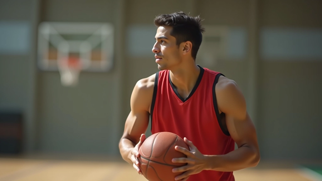 لاعب كرة السلة يؤدي حركة الرفع الصحيحة للرمية مع انحناء الركبتين بشكل صحيح